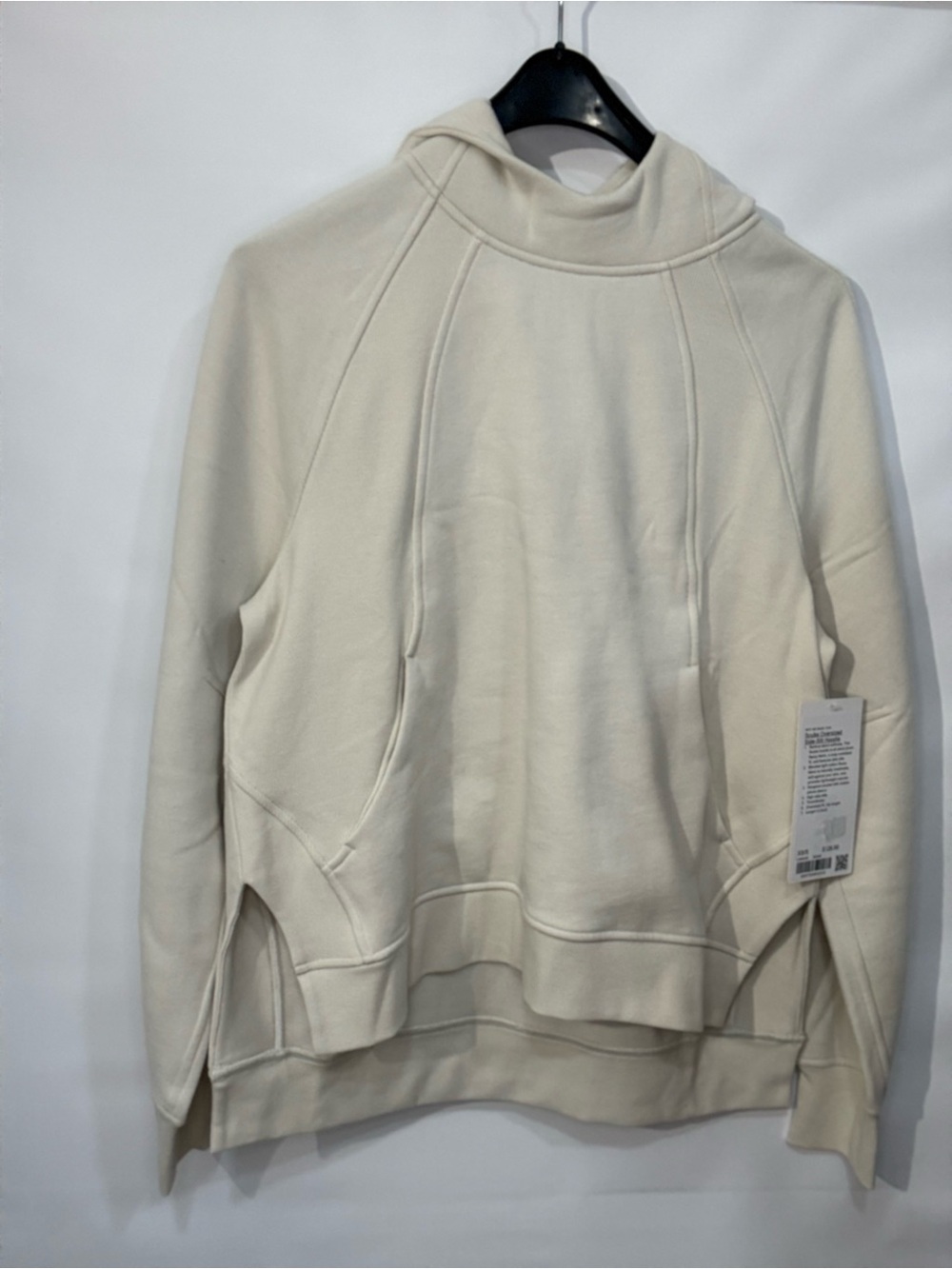 lululemon scuba oversized  side slit  Hoodie BONE